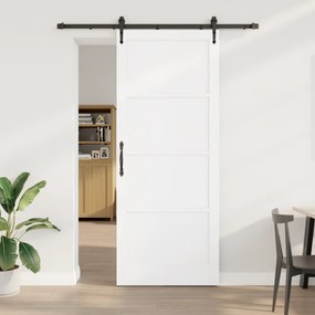Porta Deslizante vidaXL com Conjunto de Acessórios Branca 93x232 cm Ma