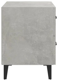 Mesa de cabeceira 40x35x47,5 cm cinzento cimento