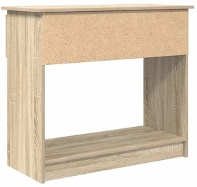 Mesa consola com gavetas 85,5x38,5x74,5 cm carvalho sonoma