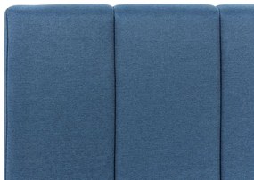 Cama de casal com arrumação em tecido azul 140 x 200 cm DREUX Beliani