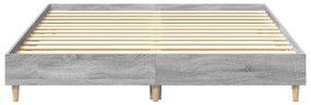 Estrutura de cama sem colchão 150x200 cm sonoma cinzento