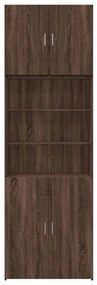 Armário alto 80x42,5x249 cm deriv. de madeira carvalho castanho