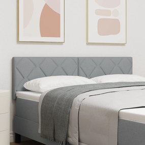 vidaXL Cabeceira Design de Blocos de Diamante Cinza Claro 140 cm Tecido