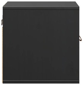 Armários de parede 2 pcs 31,5x30x30cm pinho maciço branco preto
