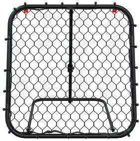 Rede de ressalto de futebol ajustável 84x73x60-80 cm aço preto