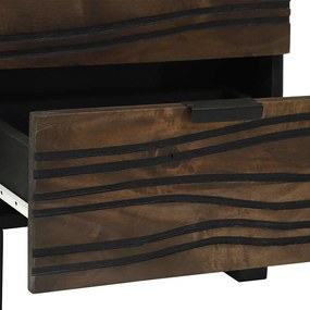 Mesa-de-cabeceira com gaveta Nogueira 40 x 33.5 x 46 cm