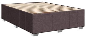 Cama com molas/colchão 140x200 cm tecido castanho-escuro
