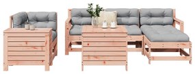 7 pcs conjunto sofás jardim madeira abeto-de-douglas