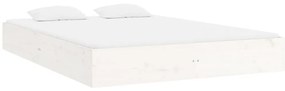 Estrutura de cama 160x200 cm madeira maciça branco