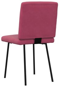 Cadeiras de jantar 2 pcs veludo vermelho tinto