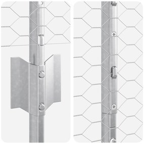 Postes de Cerca vidaXL 22 pcs U-Channel 160 cm Aço Galvanizado