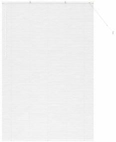 Persiana de Janela com cortinas Outros Manual Branco 80 x 130 cm Alumí