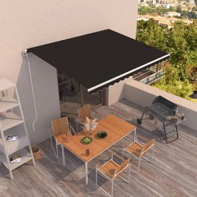 vidaXL Toldo retrátil automático 400x350 cm antracite