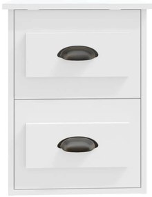 Mesas de cabeceira de parede 2 pcs 41,5x36x53 cm branco