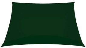 Para-sol estilo vela tecido oxford quadrado 7x7 m verde-escuro