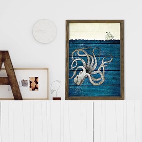 Pintura Decorativa em MDF com Moldura MZM756 – Multicolor – 50 x 70 cm