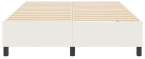 Cama Box VidaXL Creme 160x200 cm Tecido de Veludo Cotelê