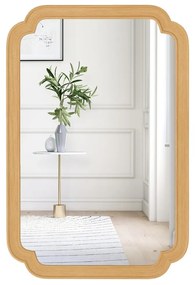 Espelho de parede dourado com moldura irregular para entrada da sala de estar - dourado