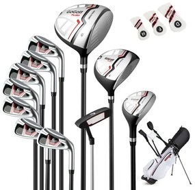Bolsa de golfe com 14 compartimentos, alça de transporte, capa de chuva e 11 bolsos Bolsa leve para carrinho de golfe roxa