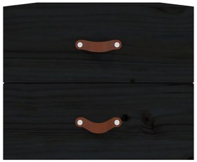 Mesa de cabeceira de parede 50x36x40 cm preto