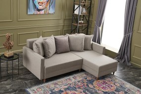 Sofá-Cama de Canto Aydam – Creme – 215x80x150 cm