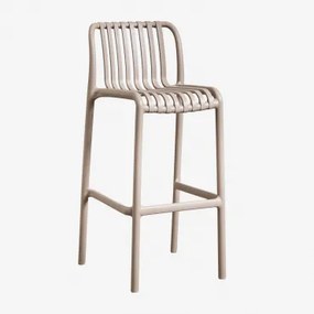 Banco Alto Empilhável Em Polipropileno Wendell Moka Brown & ↑75 Cm - Sklum