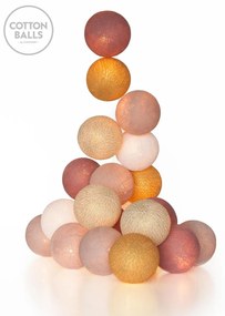 Grinalda Pink & Gold - 10 luzes (em linha)