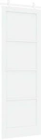 Porta Deslizante vidaXL com Conjunto de Ferragens Branca 83x232 cm Mad