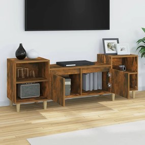 Móvel de TV 160x35x55 cm derivados de madeira carvalho fumado