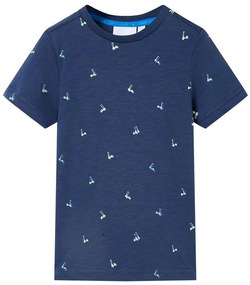 T-shirt para criança azul-escuro 128