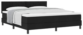 Cama Box com Colchão Preto 180x200 cm Tecido