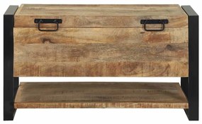 Caixa de Armazenamento 80x35x45 cm Madeira de Mangueira Maciça
