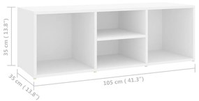 Sapateira 105x35x35 cm contraplacado branco