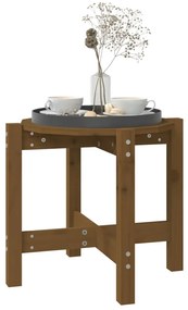Mesa de centro Ø 52,5x45 cm madeira pinho maciça castanho-mel