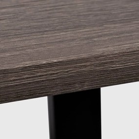 Mesa com 2 prateleiras cinzento e carvalho