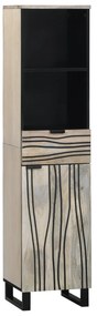 vidaXL Armário de Banheiro com gaveta Marrom, Preto 38 x 33.5 x 160 cm