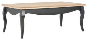 vidaXL Mesa de centro 110x60x40 cm pinho maciço preto e castanho