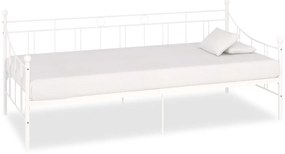 vidaXL Estrutura sofá-cama 90x200 cm metal branco