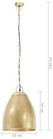 Candeeiro suspenso industrial redondo 25 W 32 cm E27 bronze