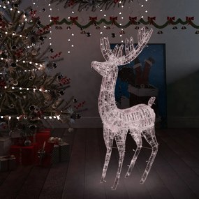 Rena de Natal XXL 250 luzes LED branco quente 180 cm acrílico