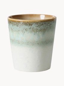 Caneca pintada à mão com vidrado reativo 70's
