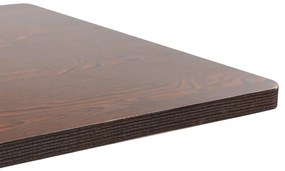Mesa bistrô 80x80 cm MDF castanho-escuro