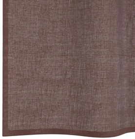 Cortinas de voile com ilhós 2 pcs castanho 140x300 cm