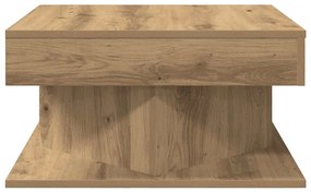 Mesa centro 55x55x30 cm derivados de madeira carvalho artisiano