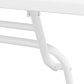 Conjunto Bistro Dobrável 3 Peças Branco Aço