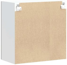 Armário parede de cozinha porta vidro Lucca branco brilhante