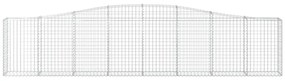 Cestos gabião arqueados 2 pcs 400x30x80/100cm ferro galvanizado