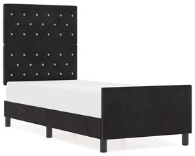 Cama vidaXL Preta 80x200 cm Veludo