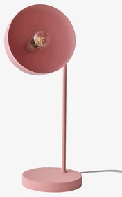 Candeeiro de mesa em metal bicolor rosa