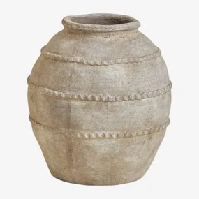 Vaso de terracota (↑25 cm) Agnon Castanho-pedra - Sklum